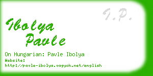 ibolya pavle business card